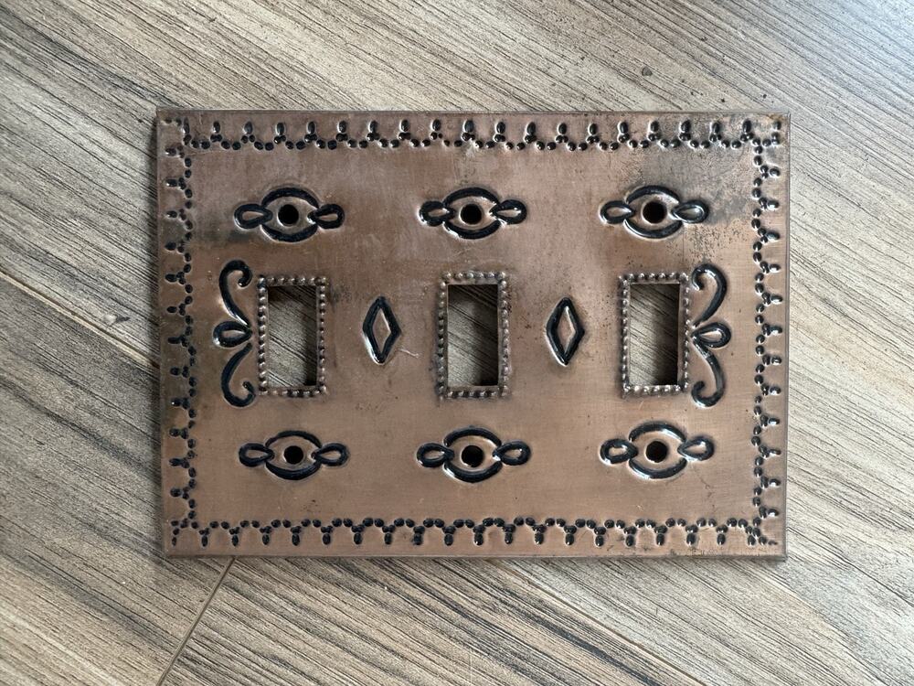 Copper 3 Switch Plate Cover Wall Plate Light Switch Cover